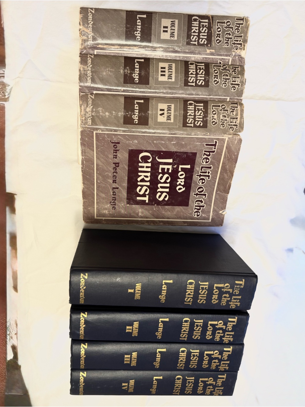 Lange The Life of the Lord Jesus Christ Blue and Gold Book Set